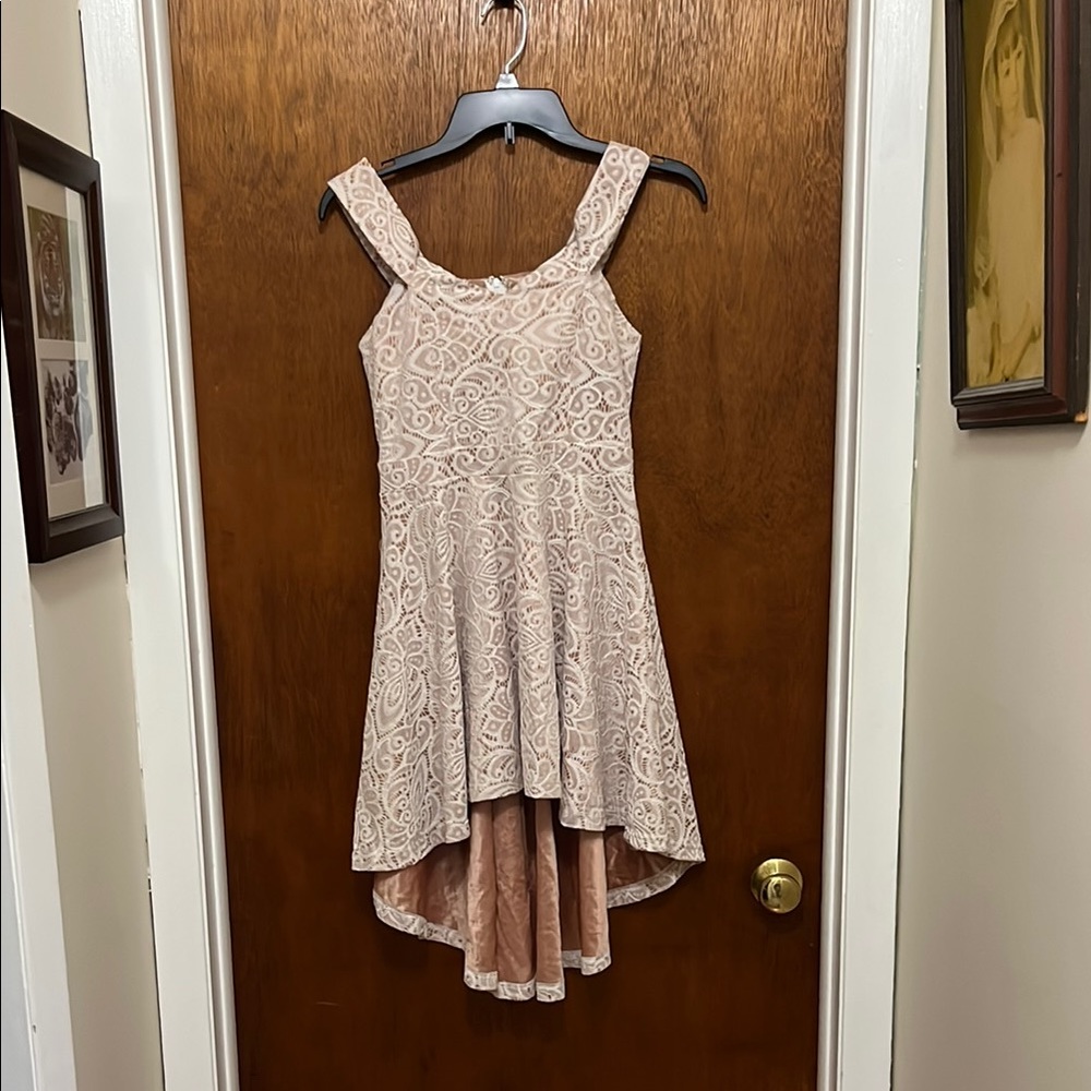 Windsor Cream High Low Sequin Sundress
